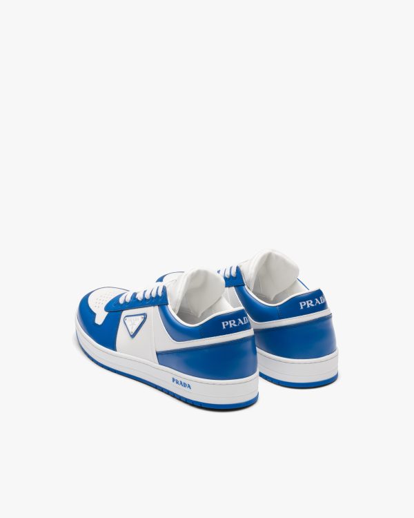 White/cobalt Blue Downtown leather sneakers - Image 4