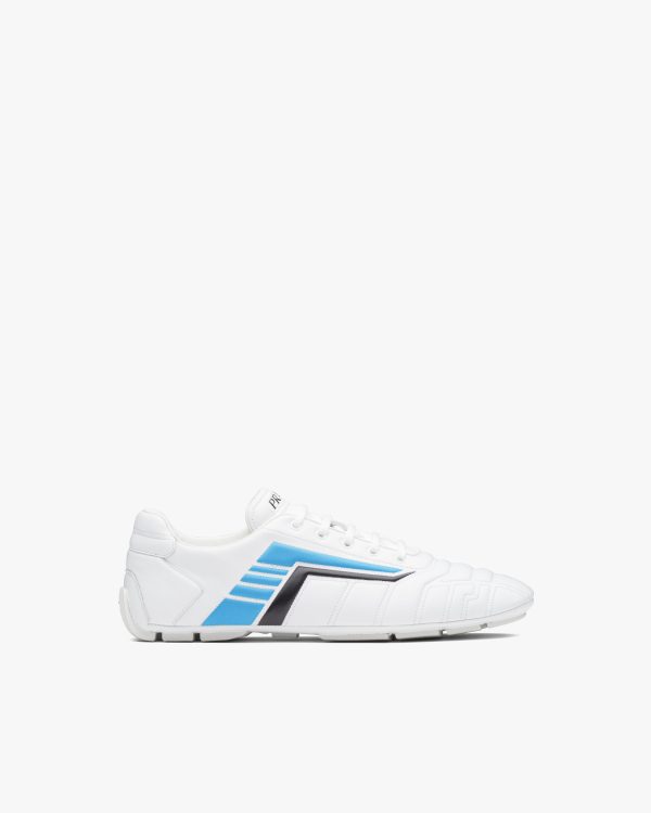 White/light Blue Prada Rev leather sneakers - Image 2