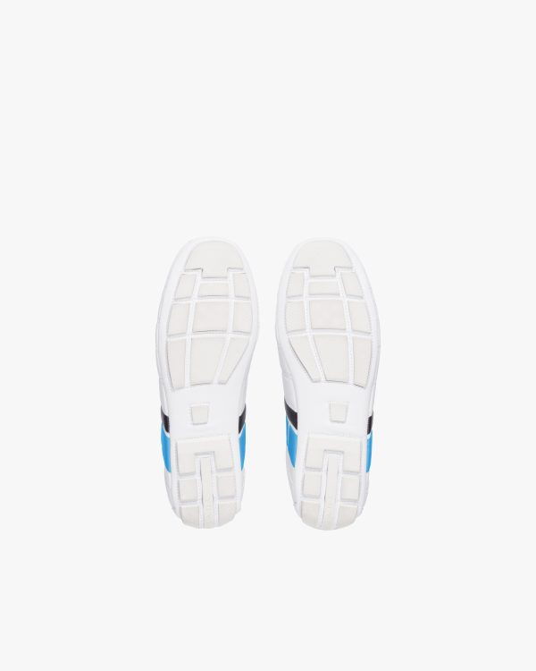 White/light Blue Prada Rev leather sneakers - Image 6