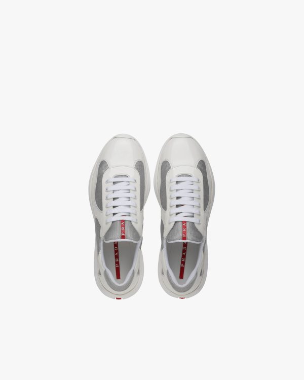 White/silver Prada Americas Cup sneakers - Image 3