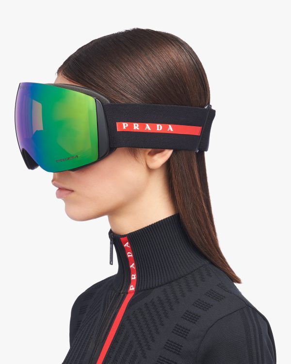 Green Mirrored Lenses Prada Linea Rossa by Oakley ski goggles - Image 2
