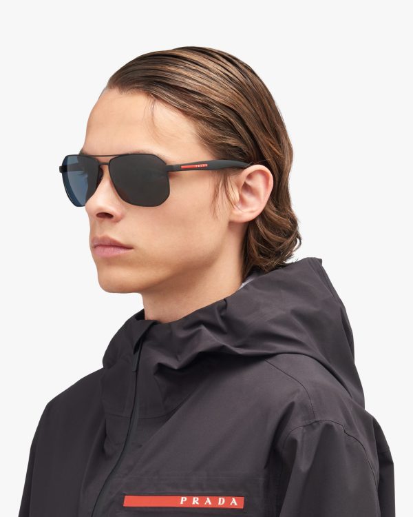 Polarized Black Lenses Prada Linea Rossa Eyewear Collection sunglasses - Image 2