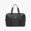 Black Re-Nylon and Saffiano leather duffle bag