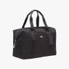 Black Re-Nylon and Saffiano leather duffle bag - Image 3
