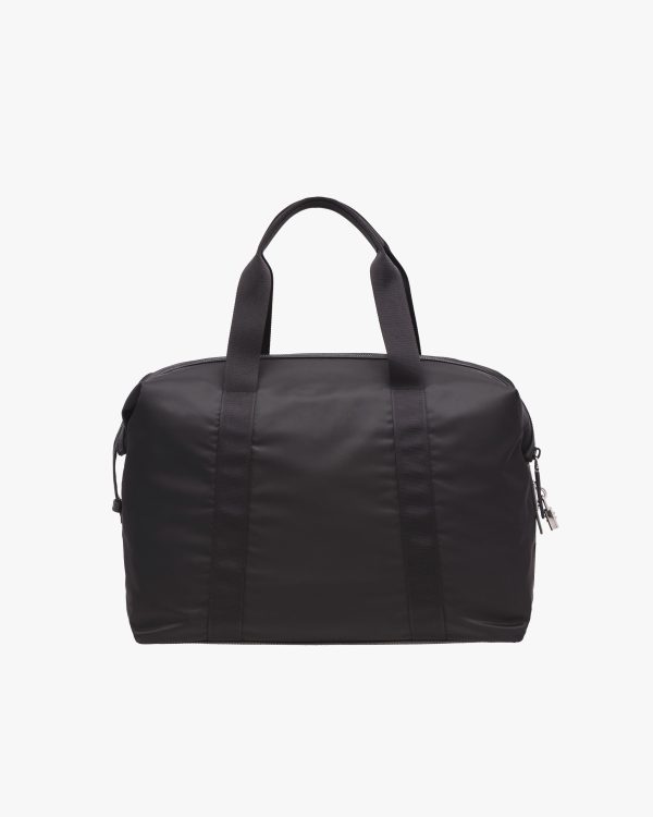 Black Re-Nylon and Saffiano leather duffle bag - Image 4