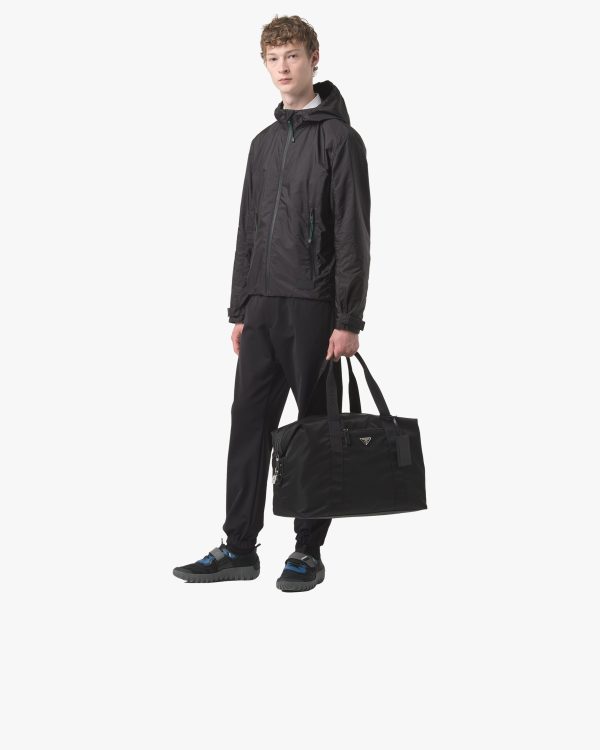 Black Re-Nylon and Saffiano leather duffle bag - Image 7