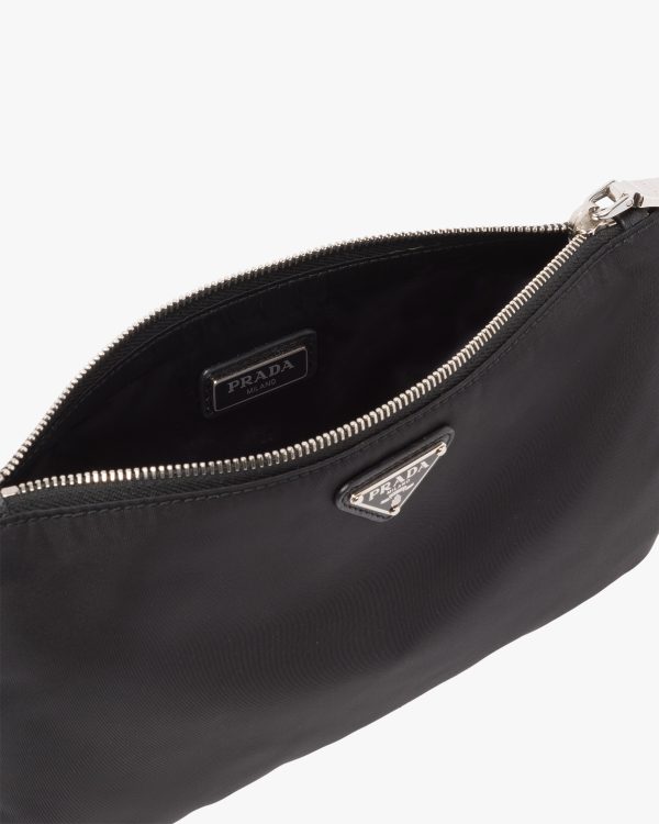 Black Re-Nylon and Saffiano leather pouch - Image 2