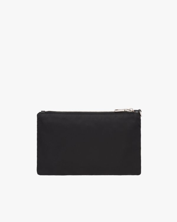 Black Re-Nylon and Saffiano leather pouch - Image 5