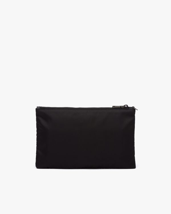 Black Re-Nylon and Saffiano leather pouch - Image 4