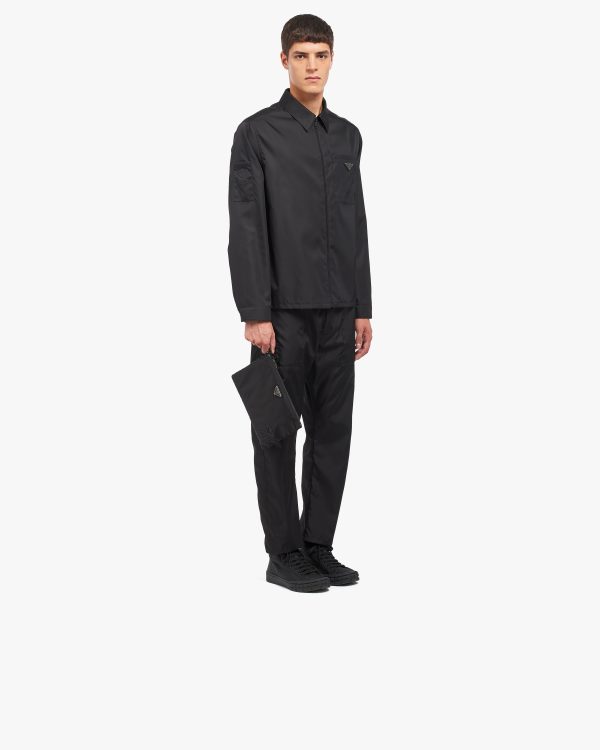 Black Re-Nylon and Saffiano leather pouch - Image 7