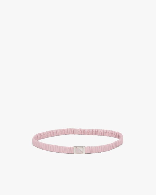 Alabaster Pink Elasticized nappa leather belt