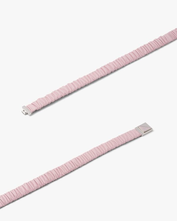 Alabaster Pink Elasticized nappa leather belt - Image 3