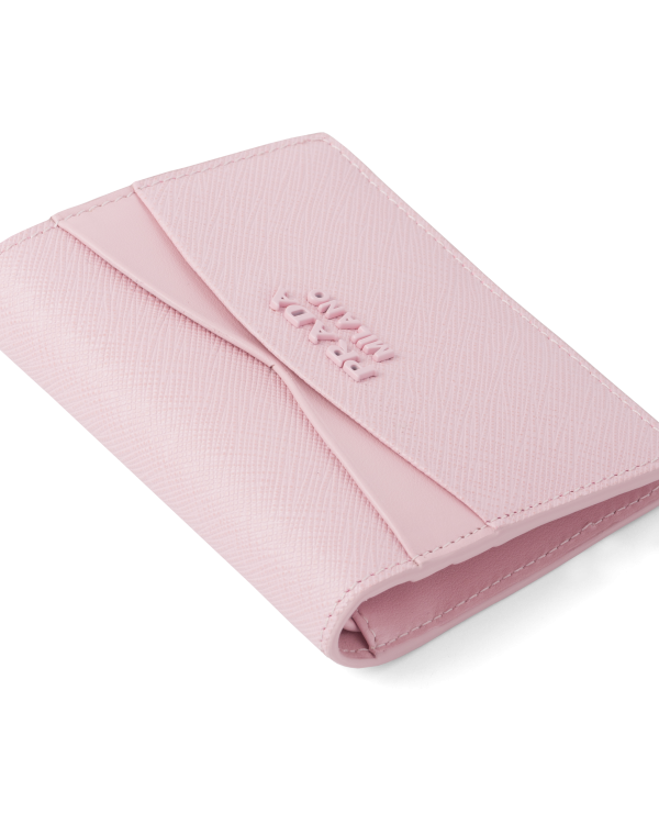 Alabaster Pink Small Saffiano and leather wallet - Image 2