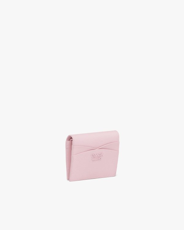 Alabaster Pink Small Saffiano and leather wallet - Image 3