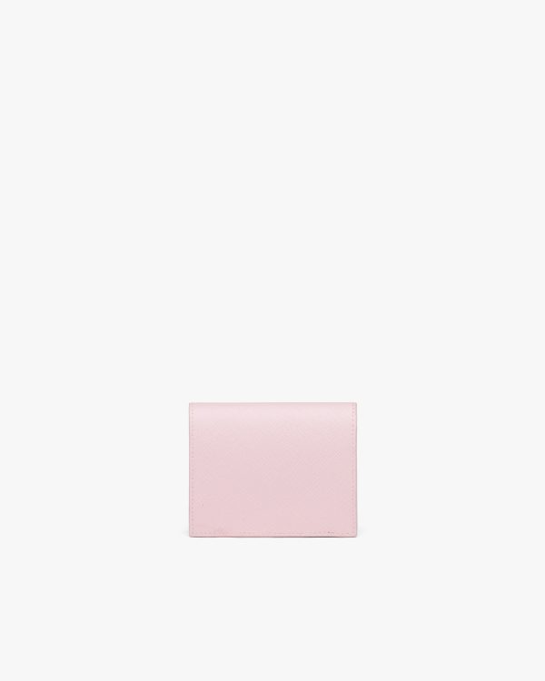 Alabaster Pink Small Saffiano and leather wallet - Image 4