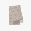 Albino/grey Double cashmere scarf
