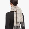 Albino/grey Double cashmere scarf - Image 3