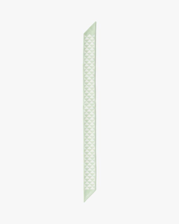 Aqua/white Printed twill scarf - Image 3