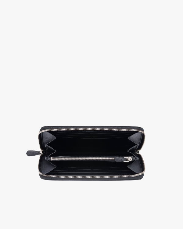 Black Large Saffiano Leather Wallet - Image 2