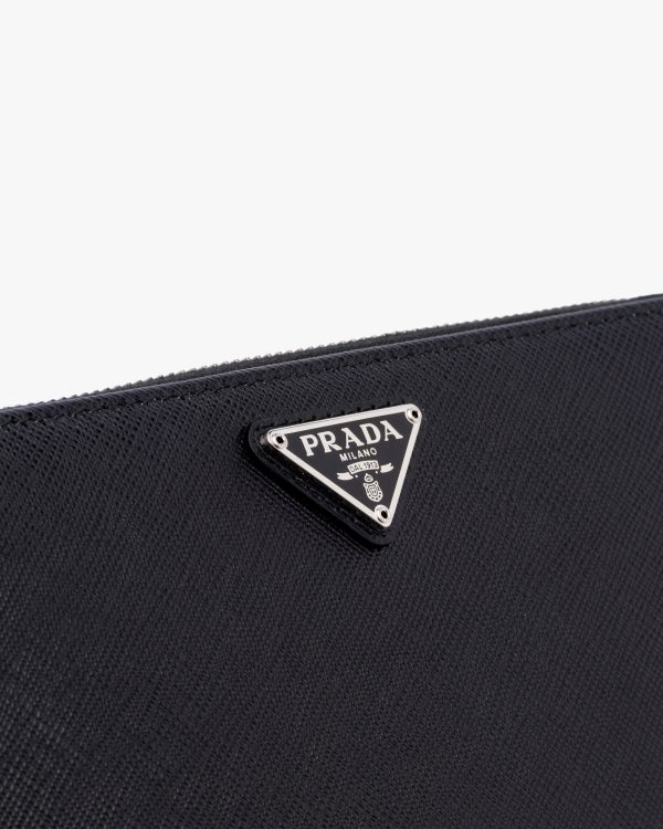 Black Large Saffiano Leather Wallet - Image 6