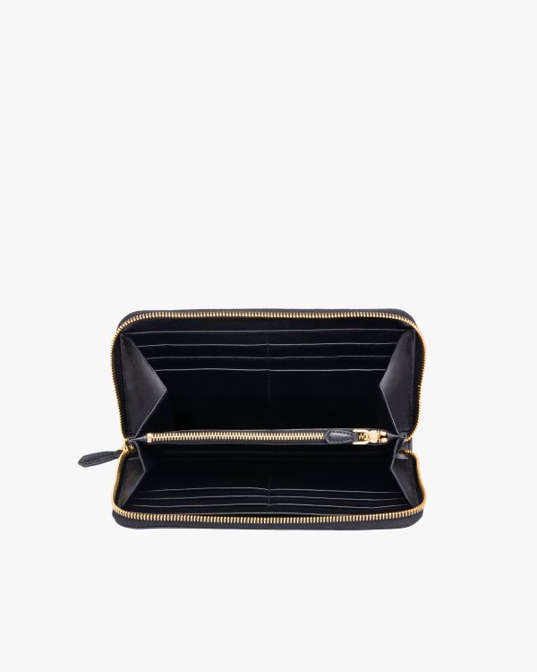 Black Large Saffiano Leather Wallet - Image 2
