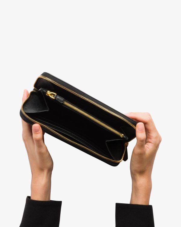 Black Large Saffiano Leather Wallet - Image 3