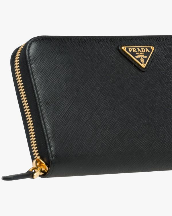 Black Large Saffiano Leather Wallet - Image 6
