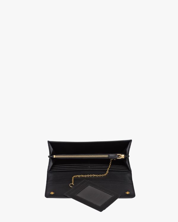 Black Large Saffiano Leather Wallet - Image 2
