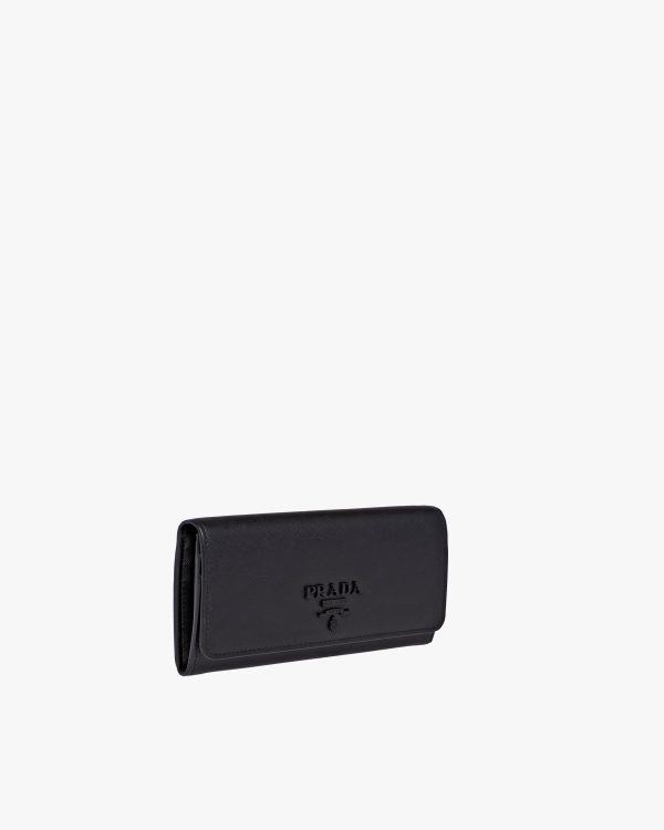 Black Large Saffiano Leather Wallet - Image 4