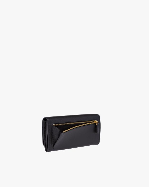 Black Large Saffiano Leather Wallet - Image 6