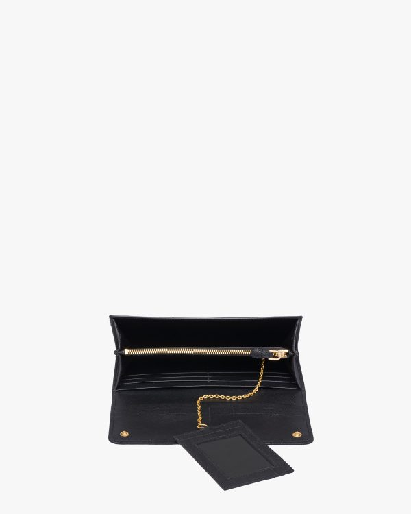 Black Large Saffiano Leather Wallet - Image 2