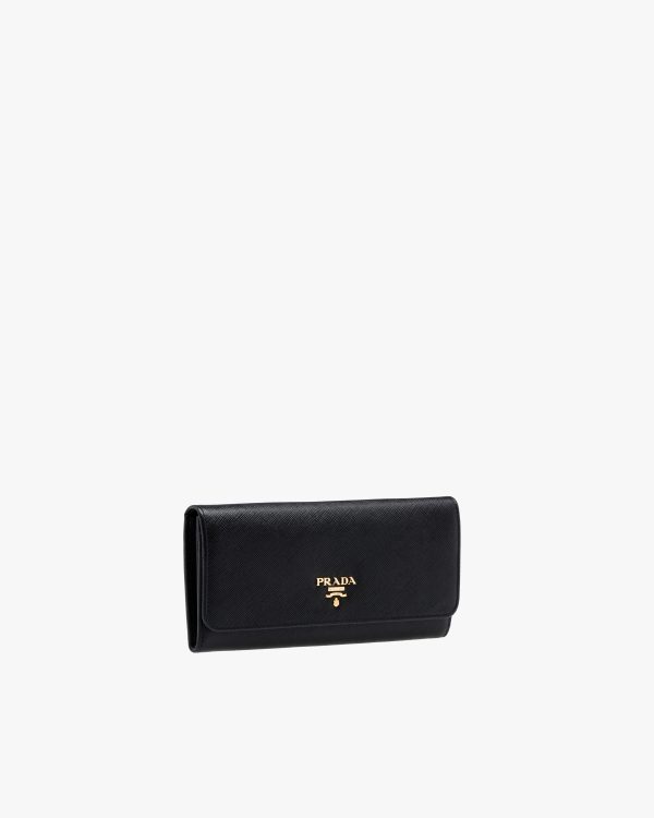 Black Large Saffiano Leather Wallet - Image 4
