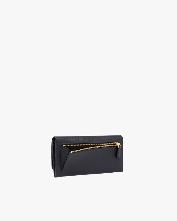 Black Large Saffiano Leather Wallet - Image 6
