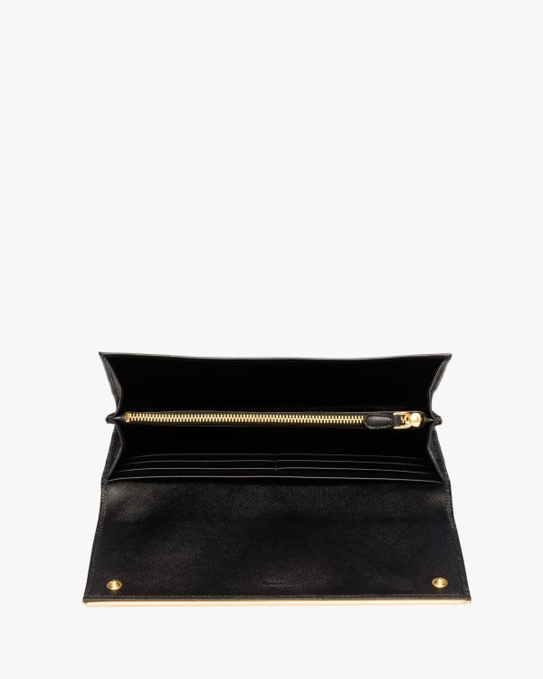 Black Large Saffiano Leather Wallet - Image 2