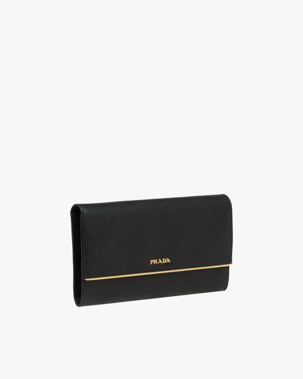 Black Large Saffiano Leather Wallet - Image 4