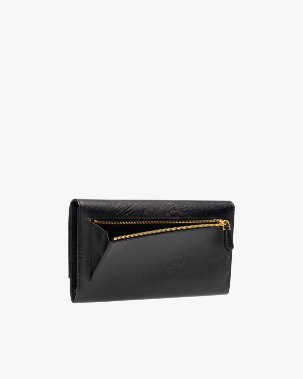 Black Large Saffiano Leather Wallet - Image 6