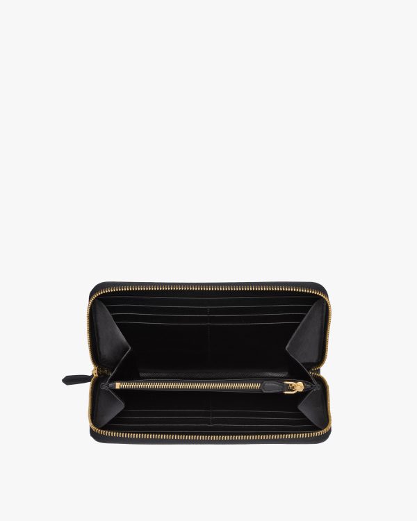 Black Large Saffiano Leather Wallet - Image 2