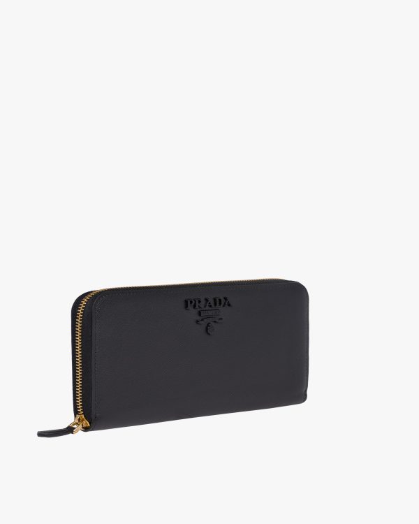 Black Large Saffiano Leather Wallet - Image 4