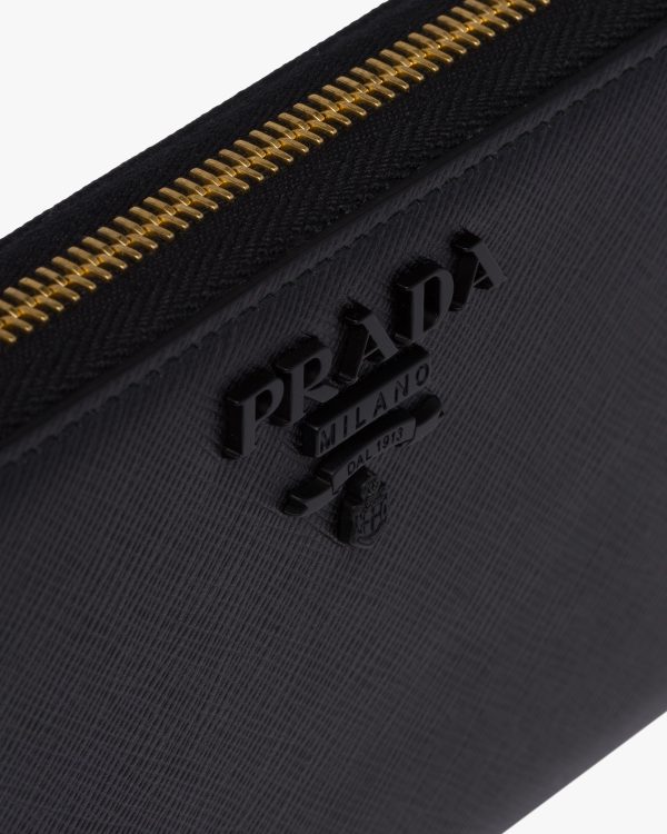 Black Large Saffiano Leather Wallet - Image 6