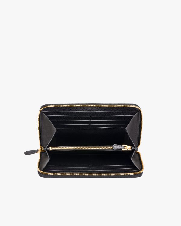 Black Large Saffiano Leather Wallet - Image 2