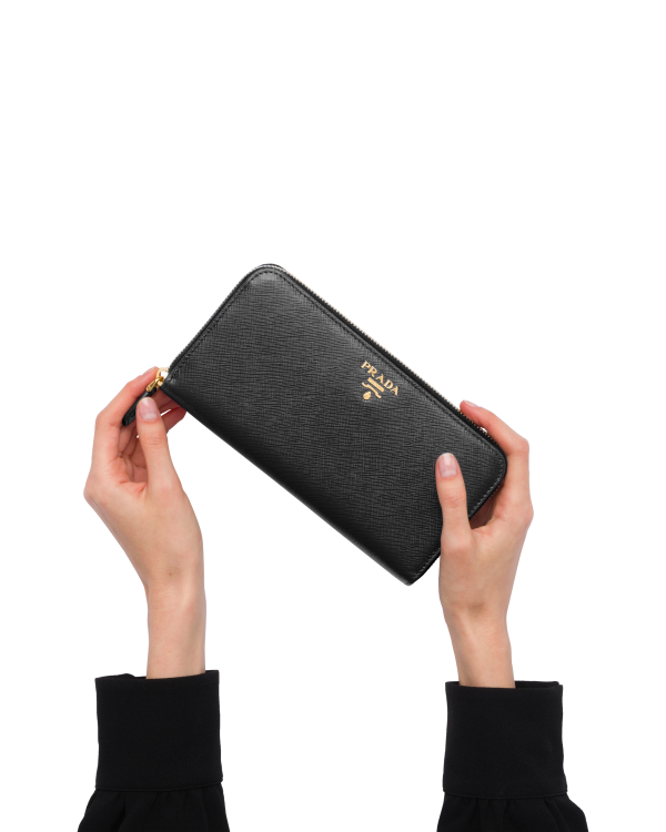 Black Large Saffiano Leather Wallet - Image 3