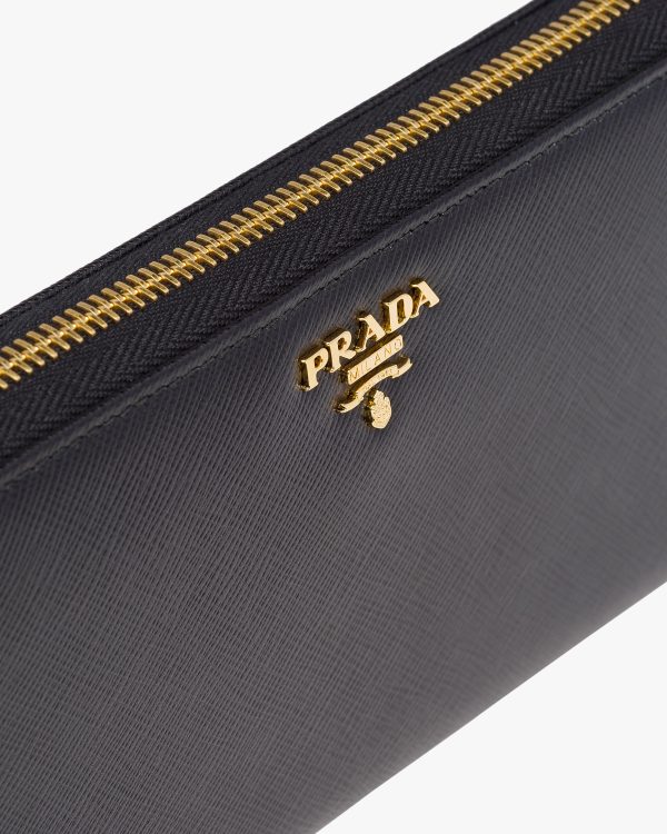 Black Large Saffiano Leather Wallet - Image 6
