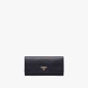 Black Large Saffiano Leather Wallet