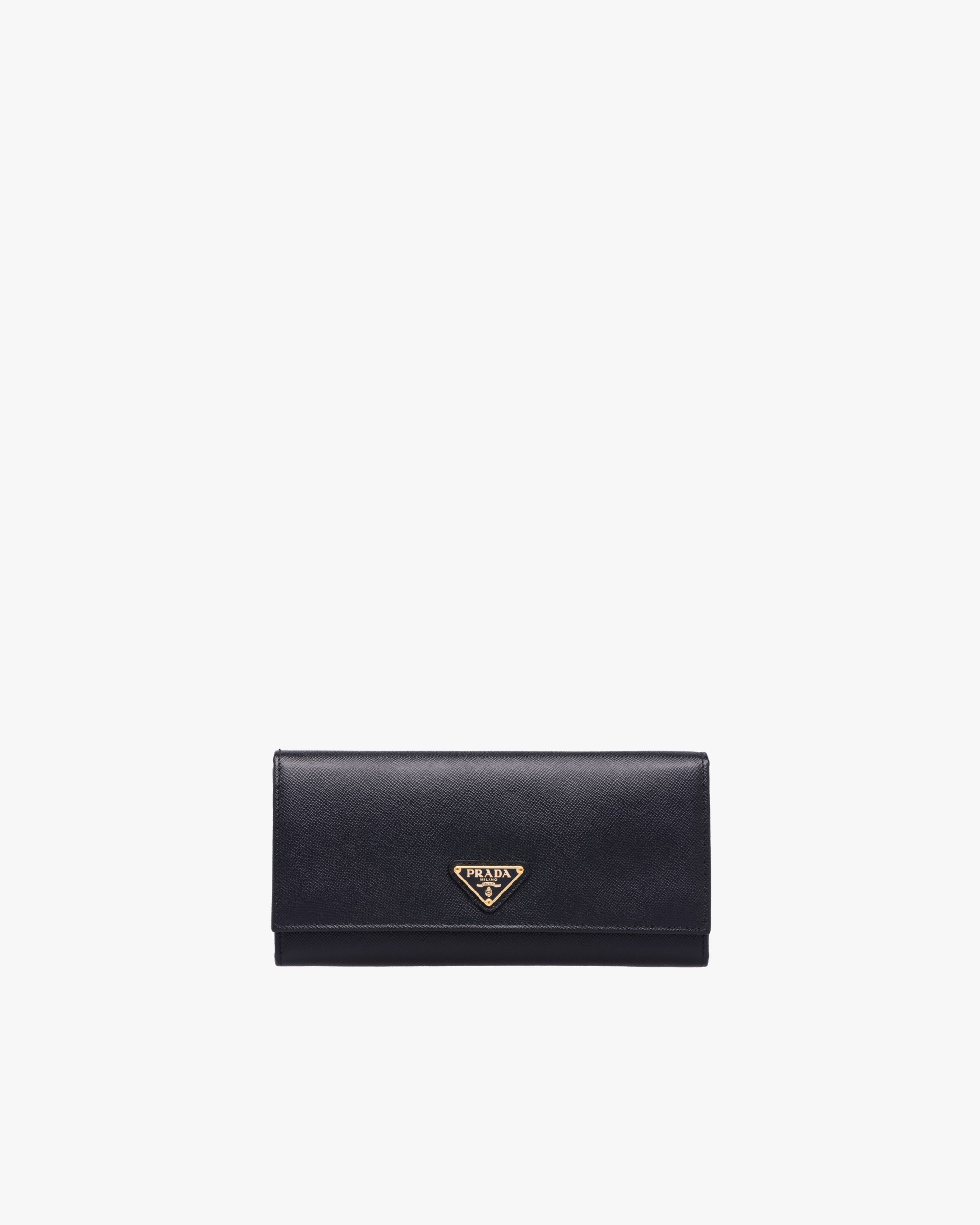 black leather prada wallet