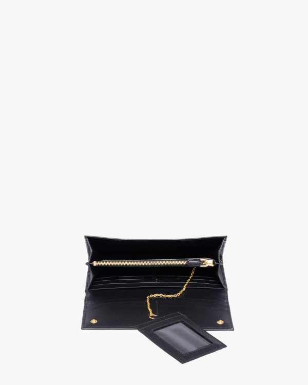 Black Large Saffiano Leather Wallet - Image 2