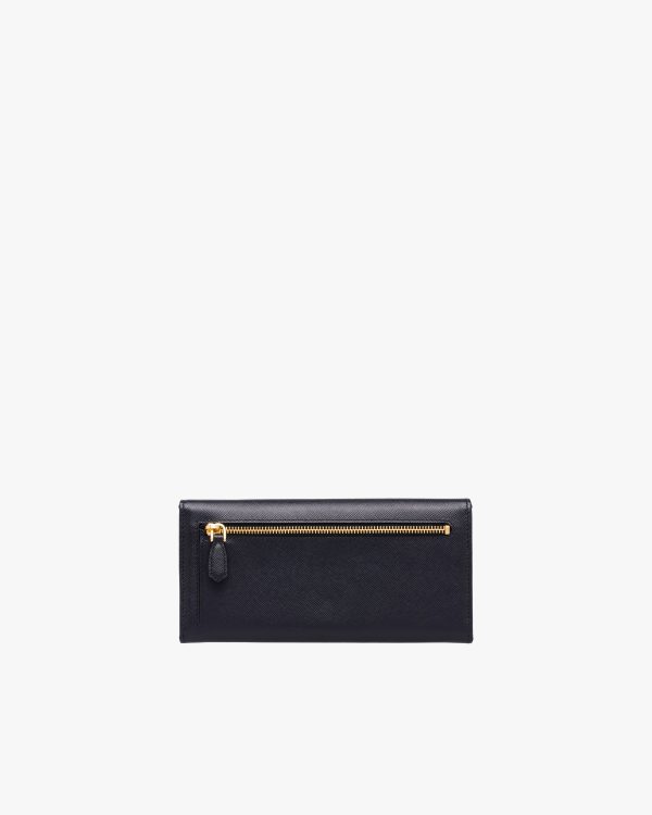 Black Large Saffiano Leather Wallet - Image 5