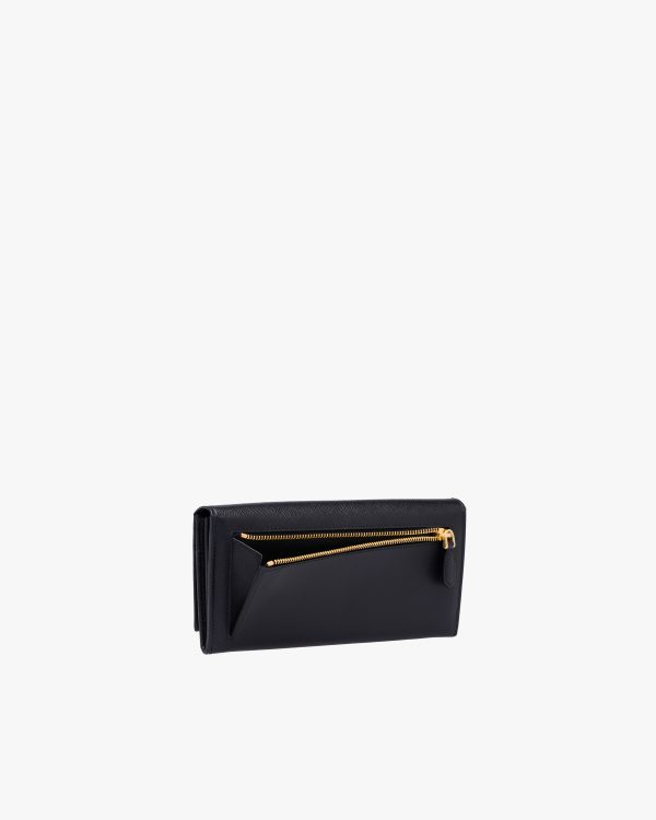 Black Large Saffiano Leather Wallet - Image 6