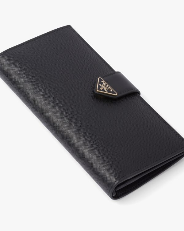 Black Large Saffiano and leather wallet - Image 2