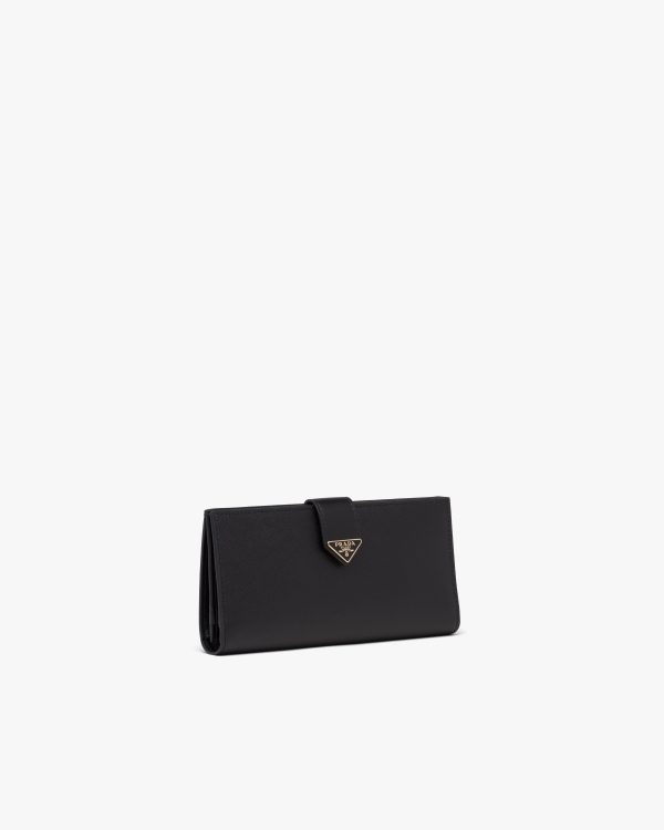 Black Large Saffiano and leather wallet - Image 3