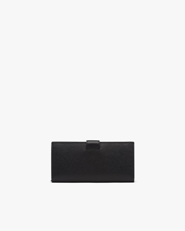 Black Large Saffiano and leather wallet - Image 4